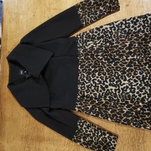 Saks Fifth Avenue Black Wool Blend Coat Medium